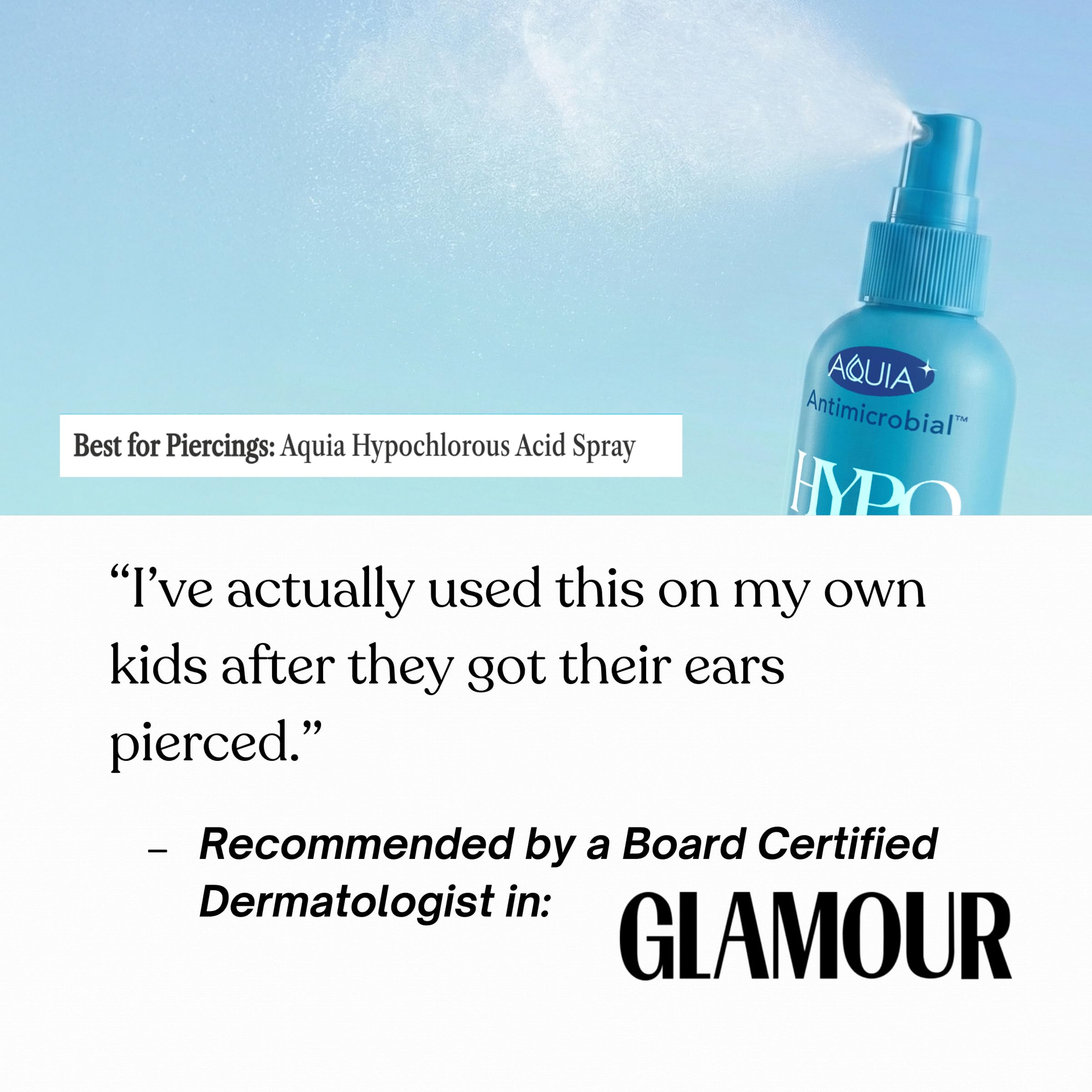 Travel-friendly Aquia spray, compact bottle ideal for trips.