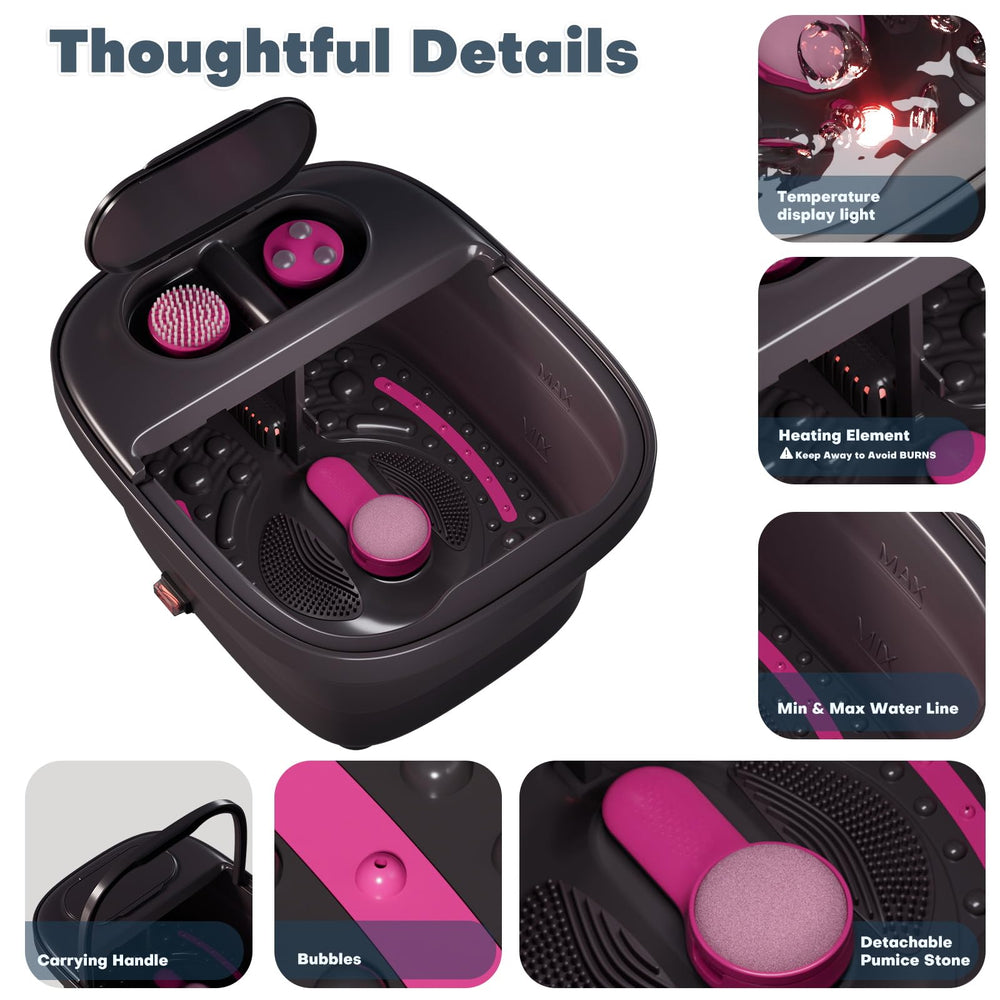 Aqvesane foot bath handle for easy mobility and placement