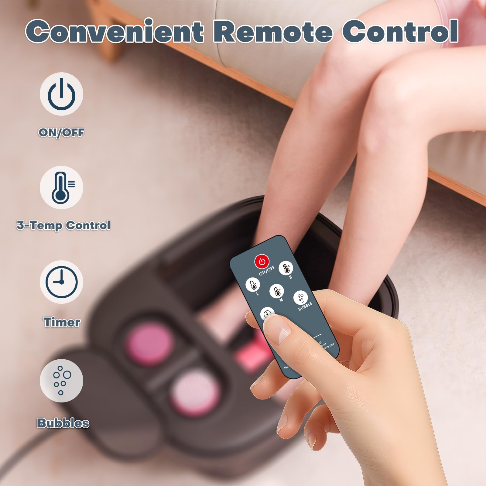 Aqvesane pedicure attachments include pumice stone, massager, and brush for comprehensive foot care