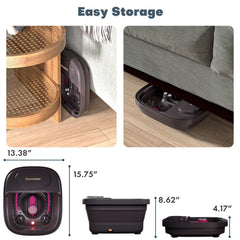 Aqvesane stable foot bath design with support rod prevents collapse during use