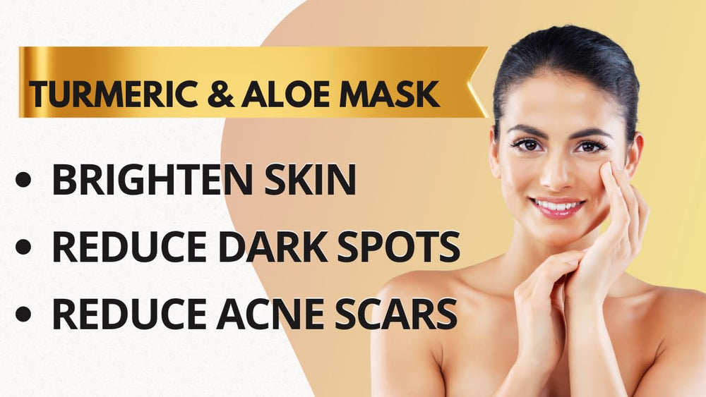 ArabelsNaturals Turmeric Aloe Mask gel texture on skin.