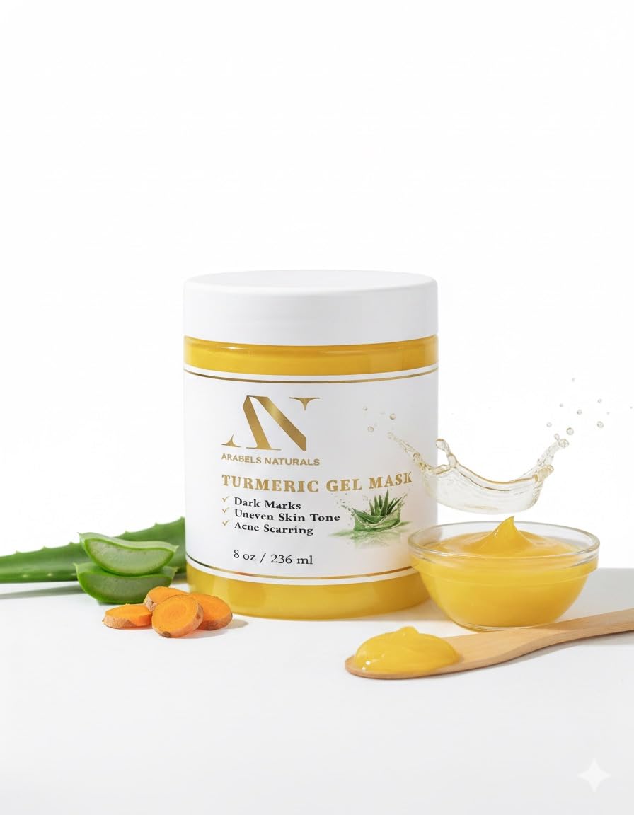 ArabelsNaturals Turmeric Aloe Mask daily-use friendly formula.