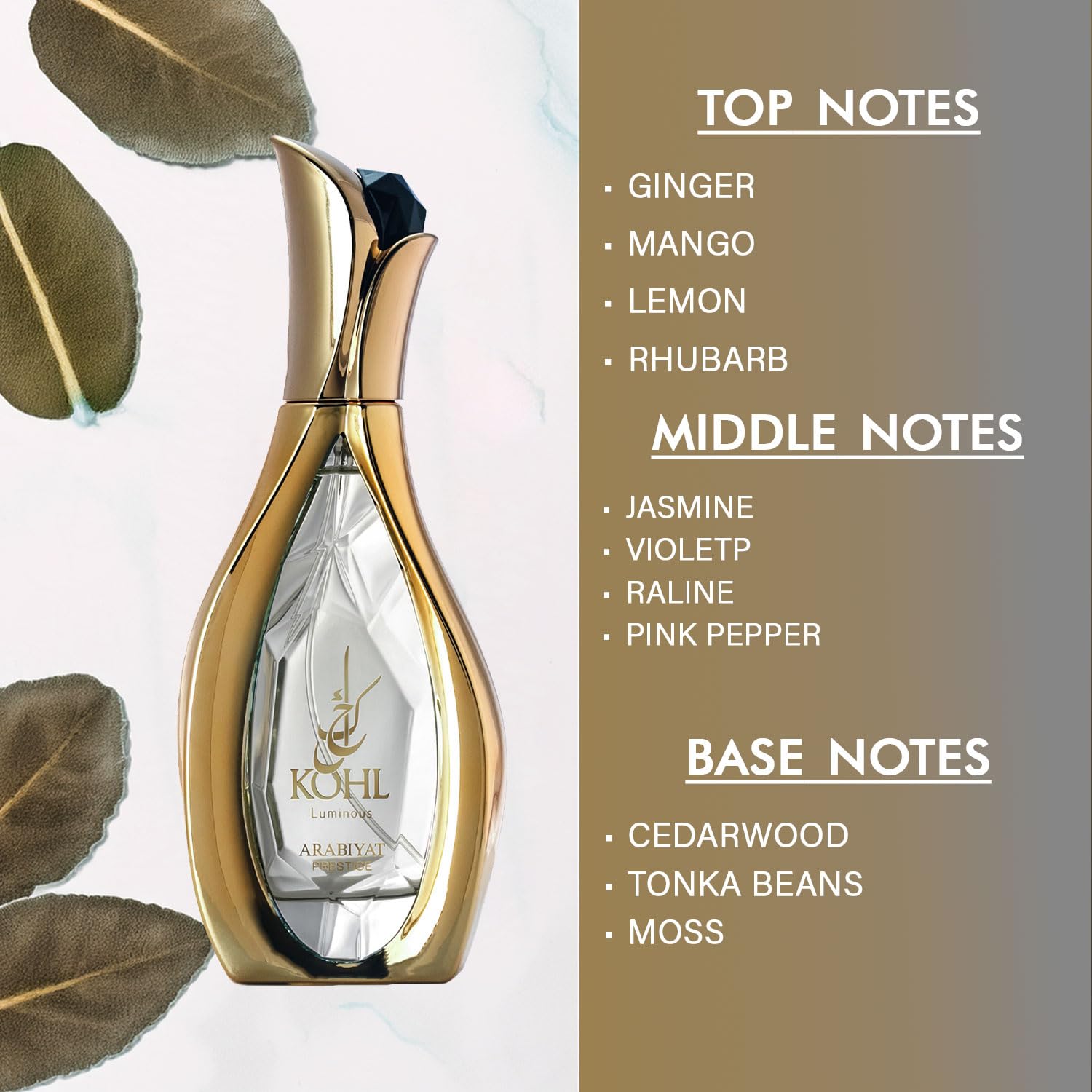 ARABIYAT Prestige Kohl Luminous fragrance swatch on skin showing longevity.