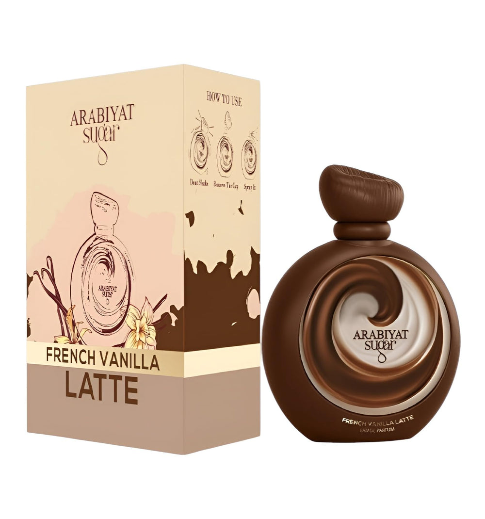 Arabiyat Sugar French Vanilla Latte closeup highlighting creamy vanilla tones for cozy evenings.