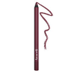 Araceli Beauty gel pencil eyeliner in wine with closed cap for precise travel-friendly use.