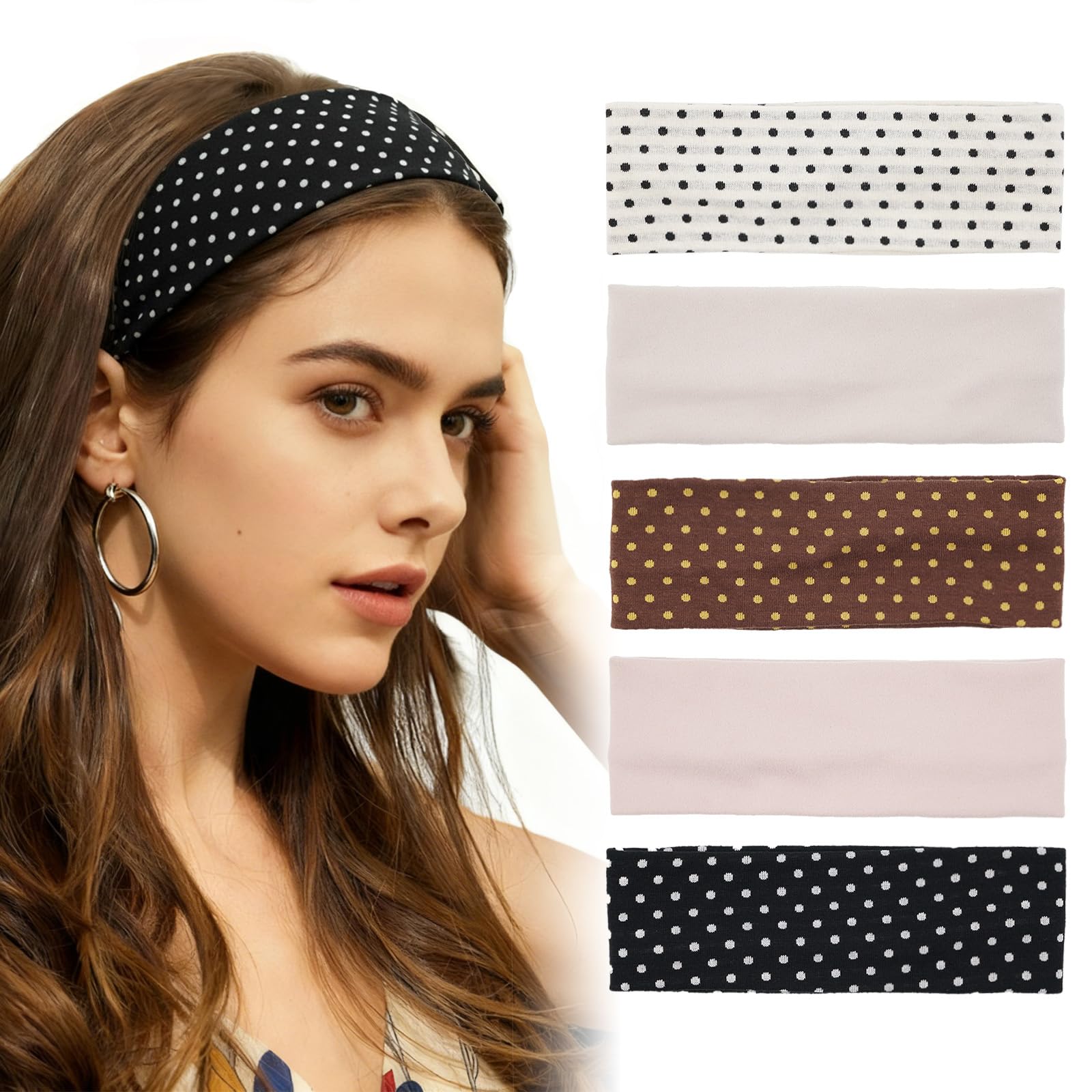 Aranya headbands polka dot set for easy daily wear and versatile outfits.