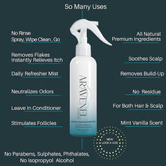 ARAVENEL Quick Clean Hair Mist ideal for braids, locs, and wigs.