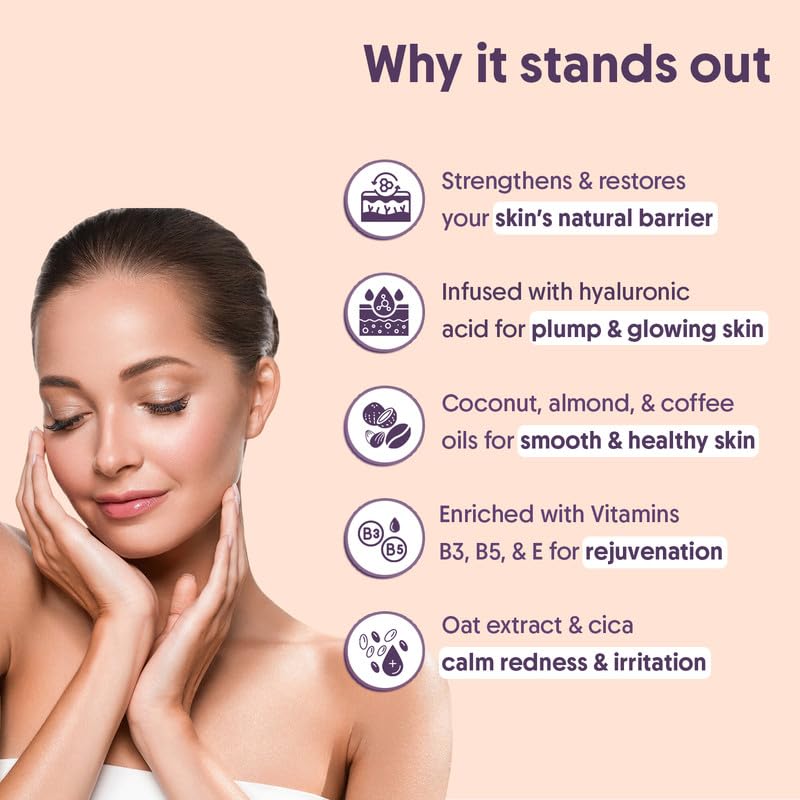Aravi Organic Ceramides Hyaluronic Acid ingredients box highlights barrier support