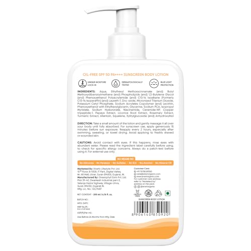 Aravi Organic Sunscreen Body Lotion on leg demonstrating invisible finish.