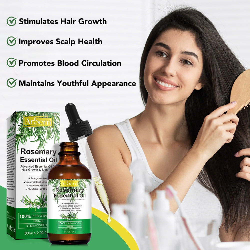 Arbcrn rosemary oil bottle for scalp massage and follicle support.