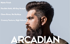 Arcadian Grooming Clay Pomade 4oz jar ready for daily use.