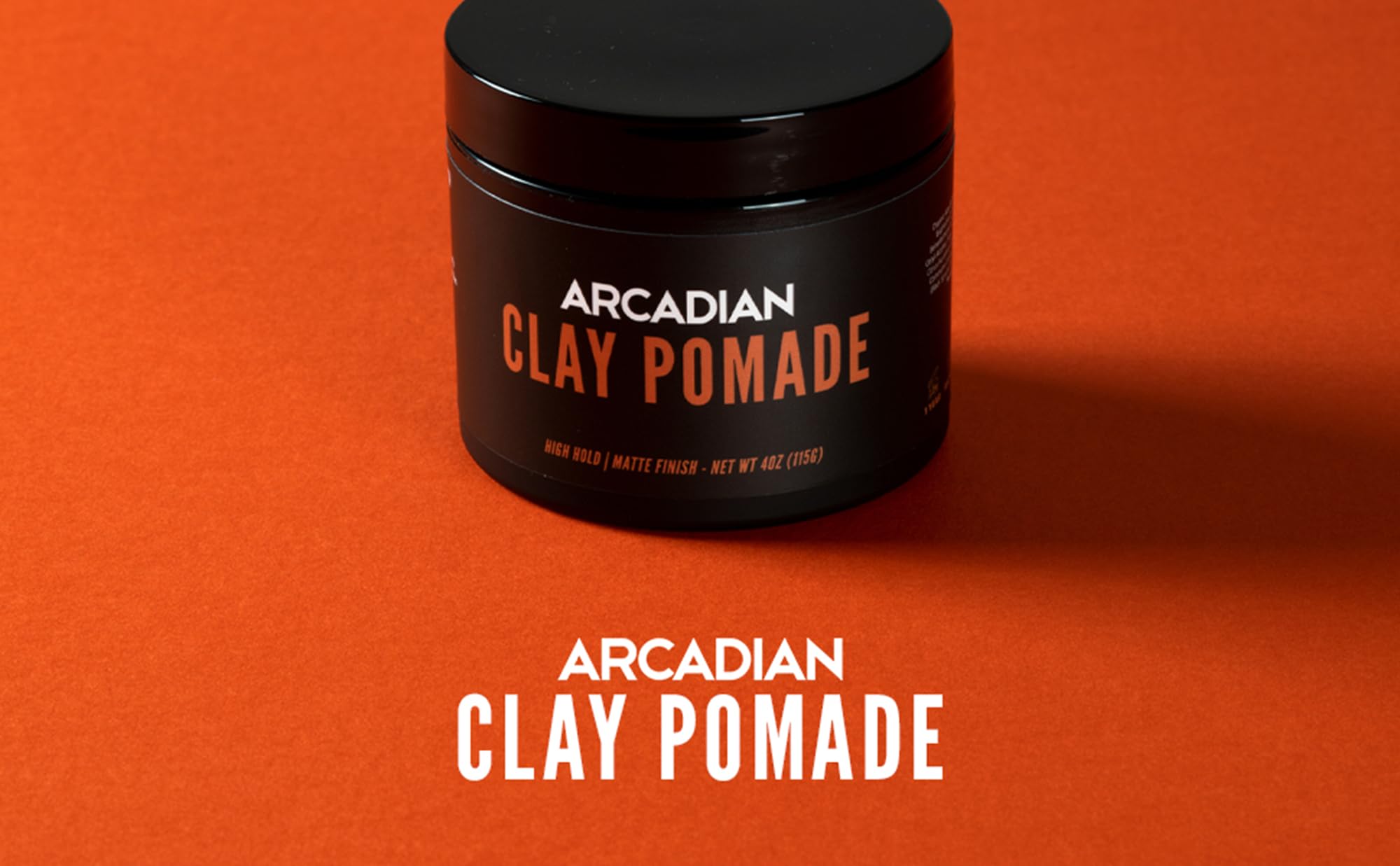 Arcadian Grooming Clay Pomade demonstrates strong hold on styled hair.