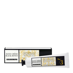Archipelago Botanicals Black Honey Hand Creme jar showing rich, moisturizing texture for dry skin