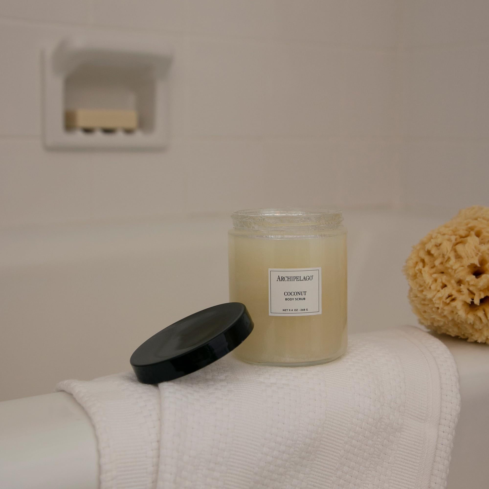 Archipelago Botanicals Coconut Body Scrub texture detail with natural exfoliants