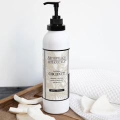 Archipelago Botanicals Coconut Lotion pump dispensing for easy daily use.