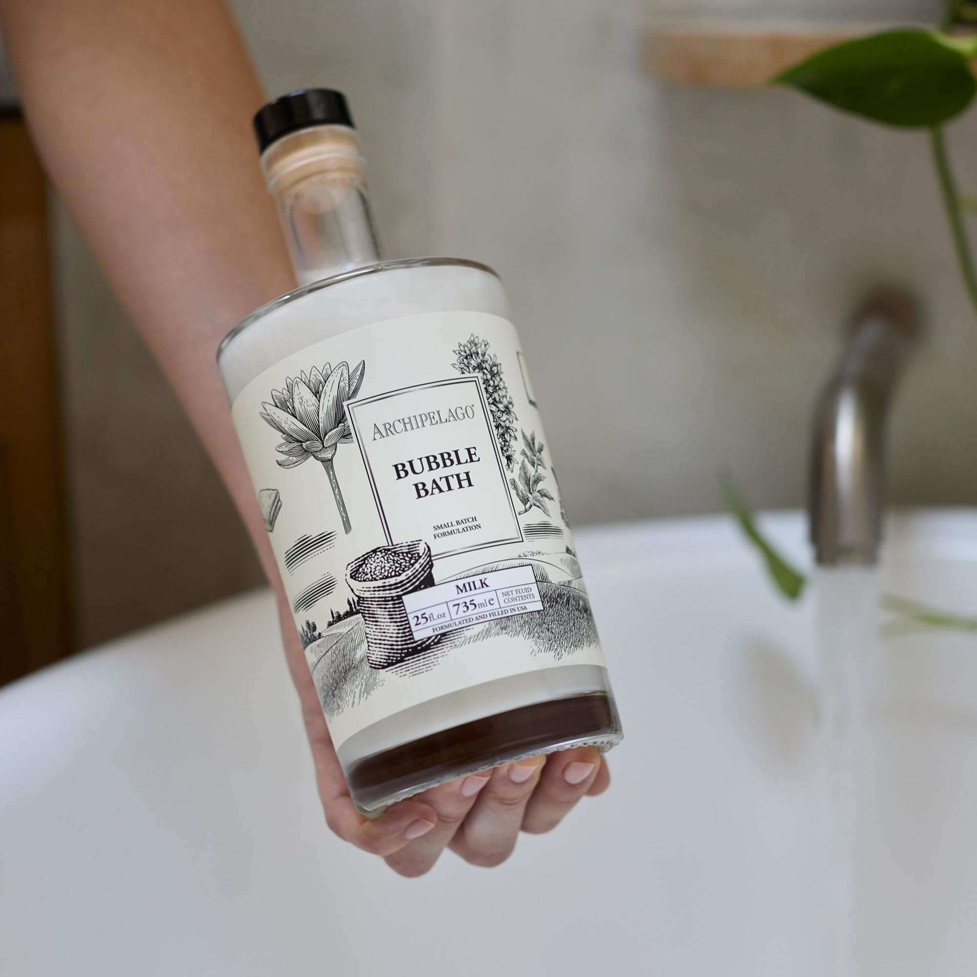 Archipelago Botanicals Dried Milk Solids ingredients indicate soothing, nourishing bath care.