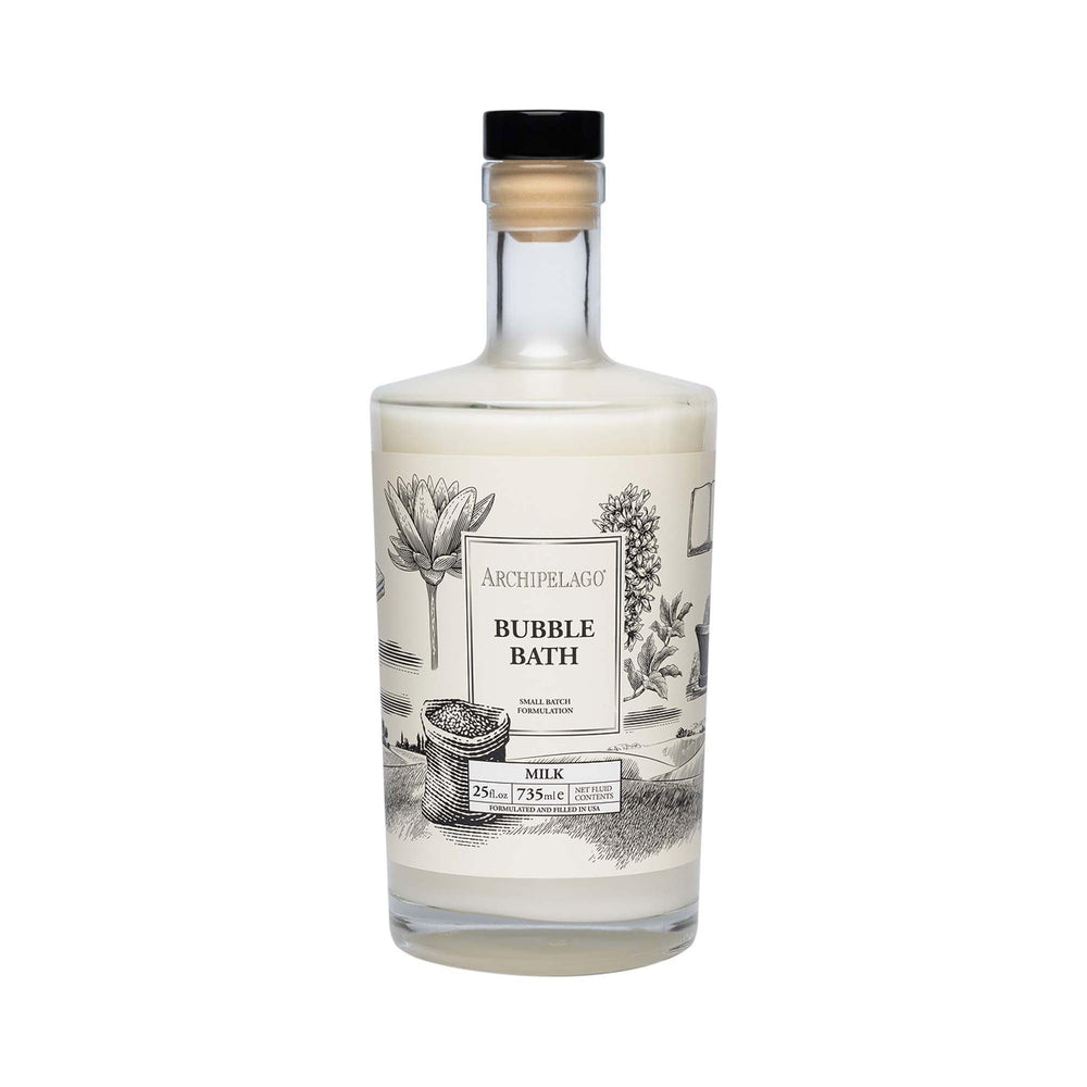 Archipelago Botanicals Luxury Milk Bubble Bath bottle ready for a hydrating soak.