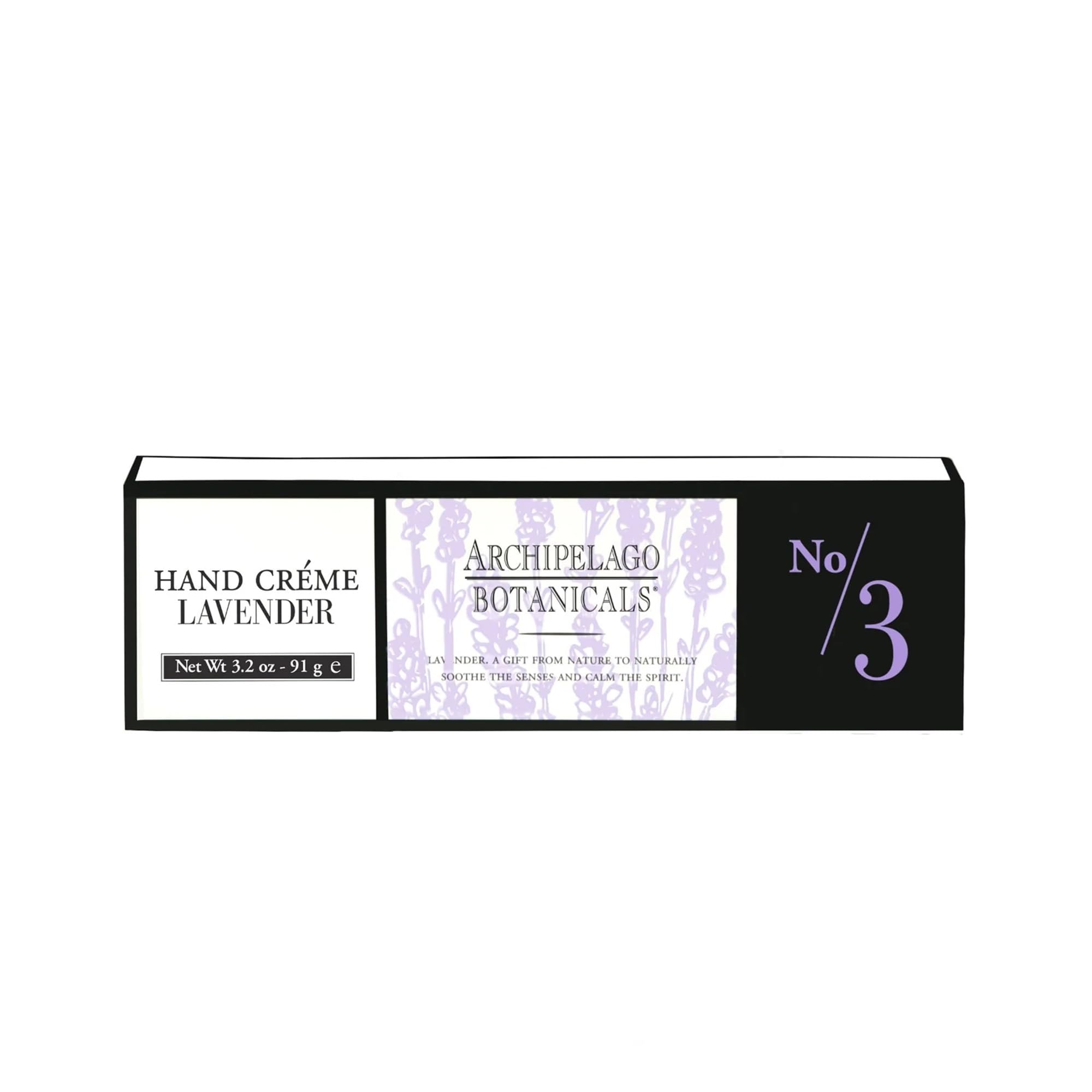 Application scene illustrating an easy skincare routine with Archipelago Lavender Hand Crème.
