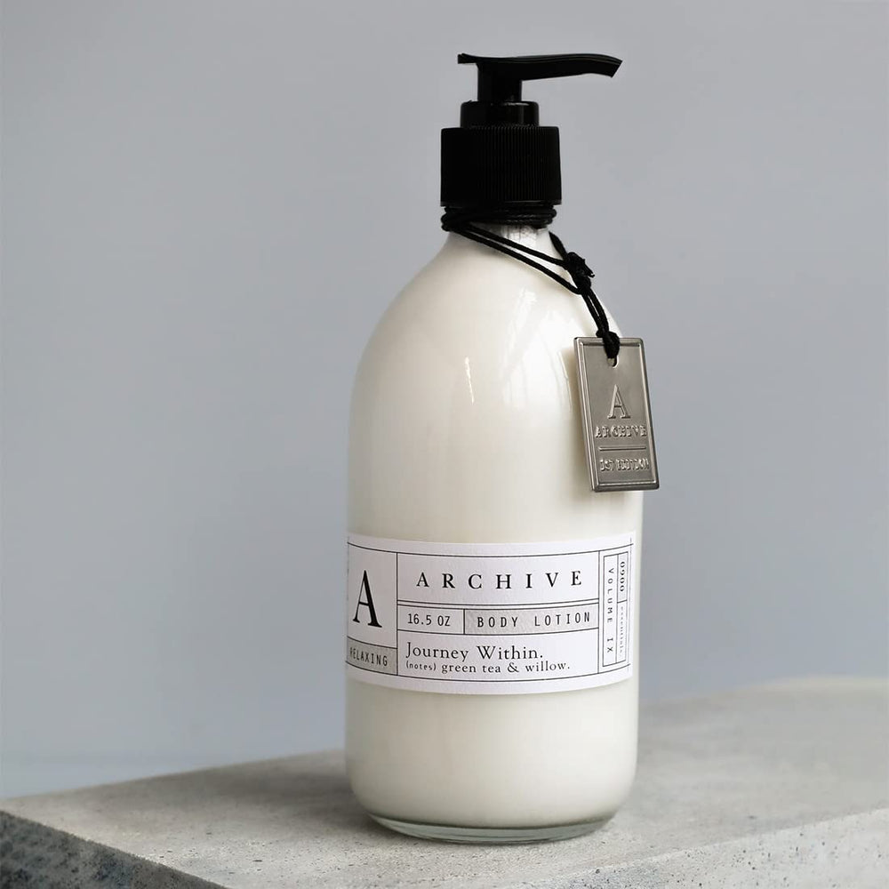 Archive Journey Within packaging showcases gift ready luxury body care