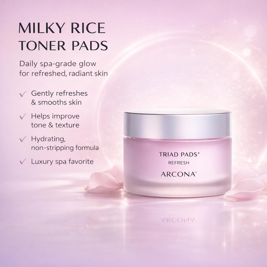 ARCONA Cranberry Triad Milky Toner Pads close-up texture highlighting gentle hydration