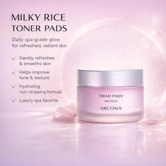 ARCONA Cranberry Triad Milky Toner Pads close-up texture highlighting gentle hydration