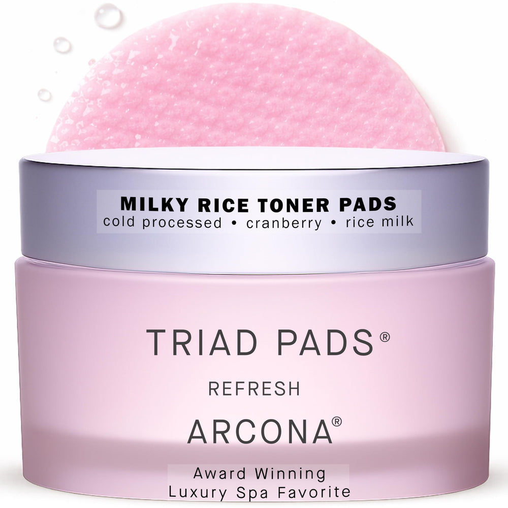 ARCONA Cranberry Triad Milky Toner Pads pack for convenient at-home brightness and hydration