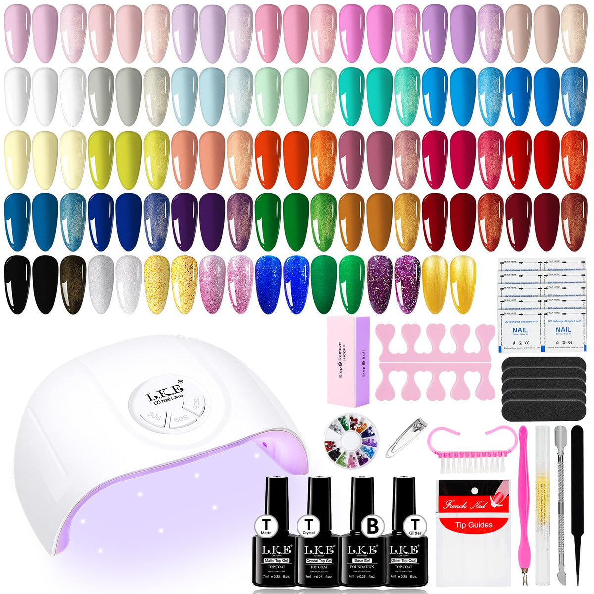 ARCWEISSO gel nail polish kit with UV light for easy at-home manicures.