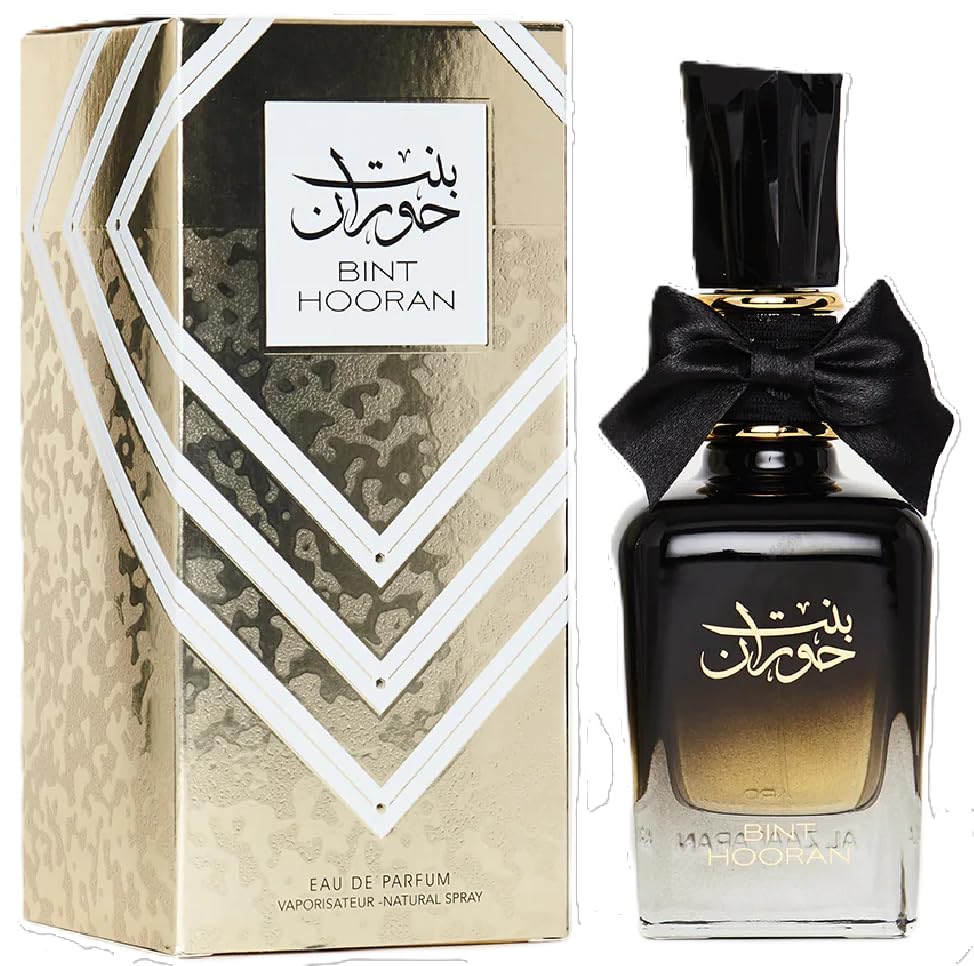 Ard Al Zaafaran Bint Hooran bottle angled, suggesting lasting sillage through the day