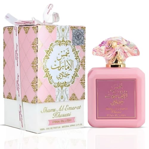 Ard al Zaafaran Pink Blush bottle back label with elegant branding