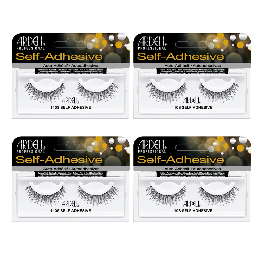 Ardell 110S self-adhesive lashes pack for quick, natural-looking enhancement on busy mornings.