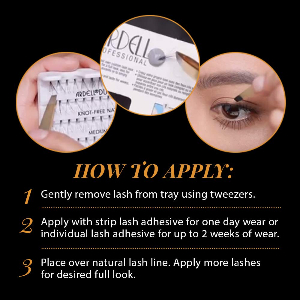 Ardell 3D Medium Black lashes soft strands for subtle daily glamour