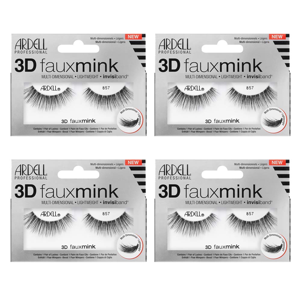 Ardell 857 3D Faux Mink Lashes with outer corners flare for dramatic definition