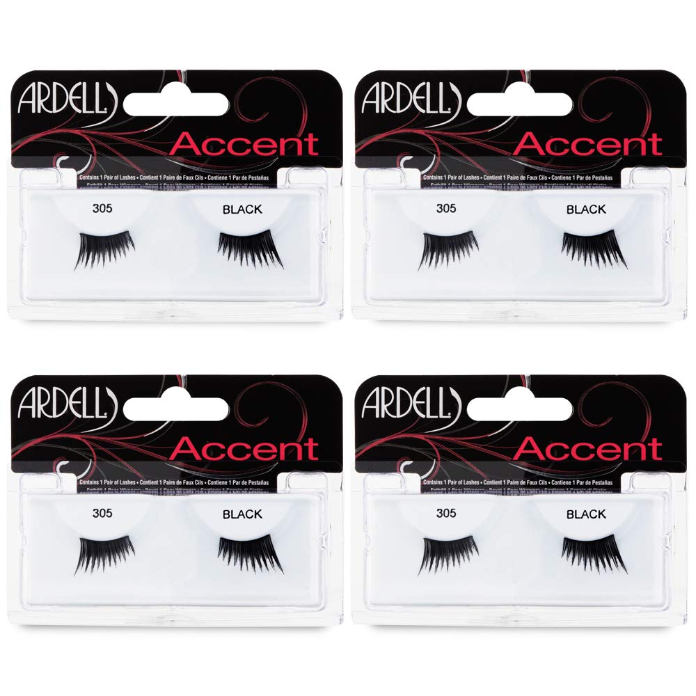 Ardell Accent Half Lashes 305 outer corner lift for a natural, defined look.