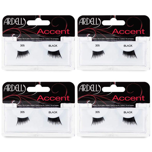 Ardell Accent Half Lashes 305 outer corner lift for a natural, defined look.