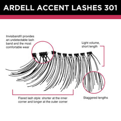 Ardell Accent Half Lashes 301 outer corner volume for an open-eye effect