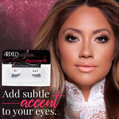 Ardell Accent Half Lashes 301 wispy finish enhances outer corners with subtle drama