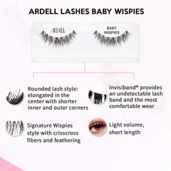 Ardell Baby Wispies worn on the eye for easy glam.