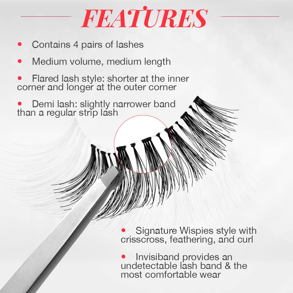 Ardell Demi Wispies on eye display wispy look with balanced volume
