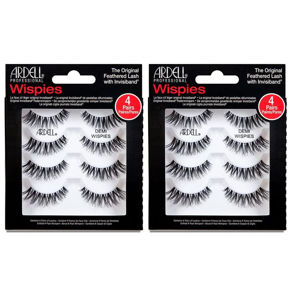 Ardell Demi Wispies black lash strip closeup highlights natural length for daily wear