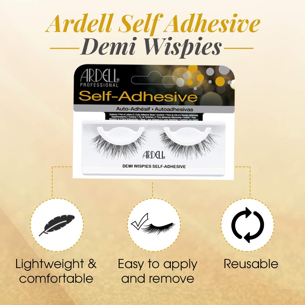 Close-up of Ardell Demi Wispies lash band showing natural flutter.