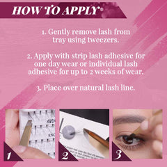 Ardell Double Up Individuals Long Black knot-free lashes for easy placement