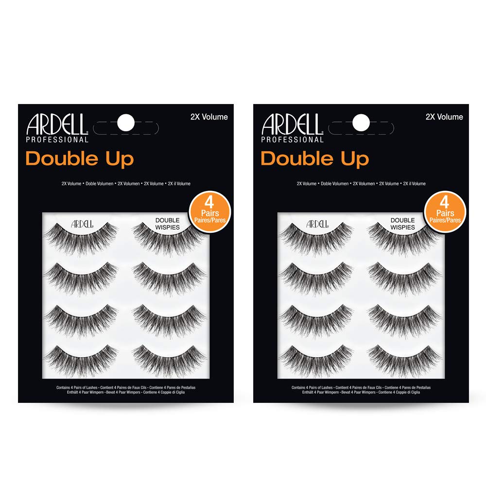 Ardell Double Up Wispies two-pack lashes for dramatic volume and defined eyes.
