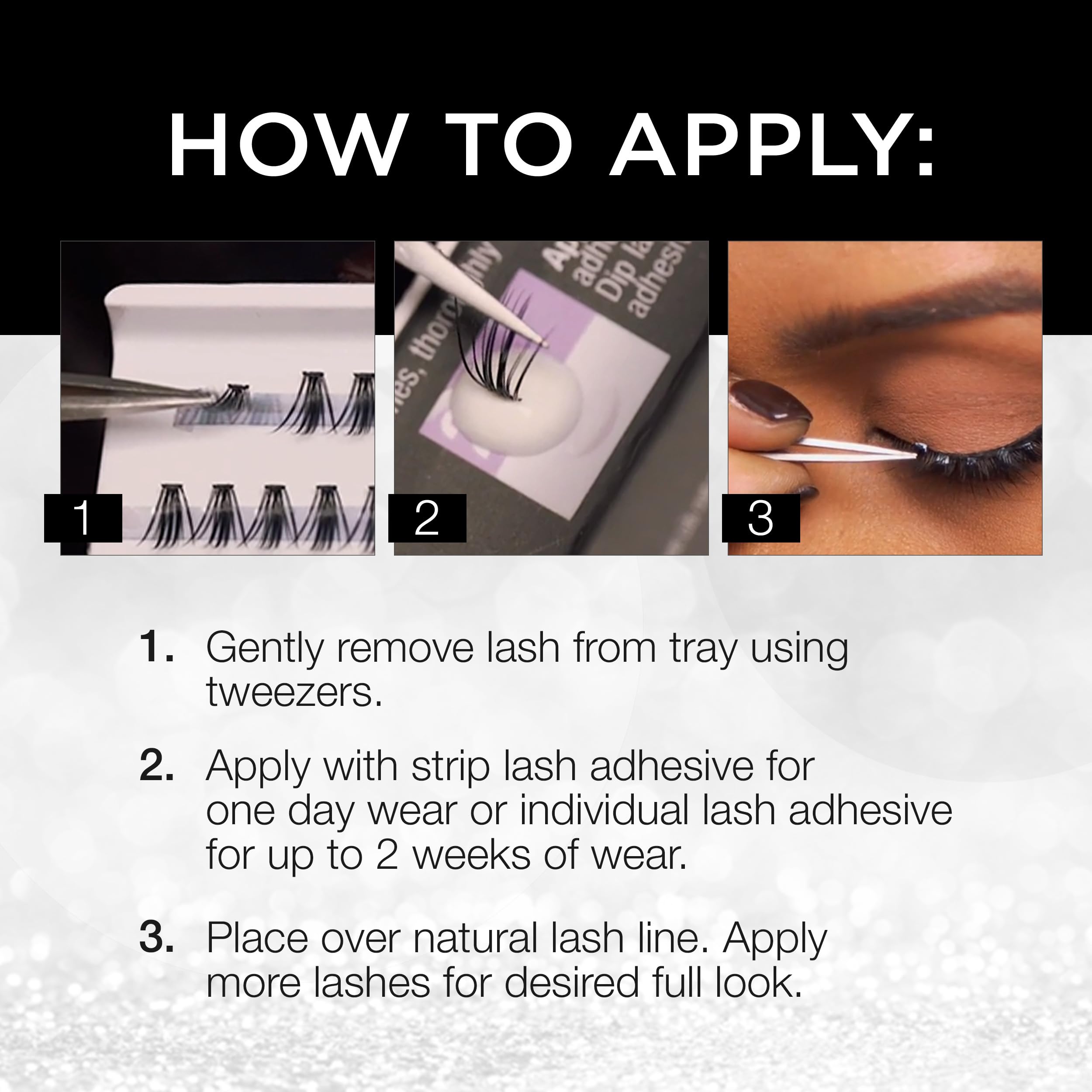 Ardell Faux Mink DIY Lash Clusters long length—great for dramatic lash impact.