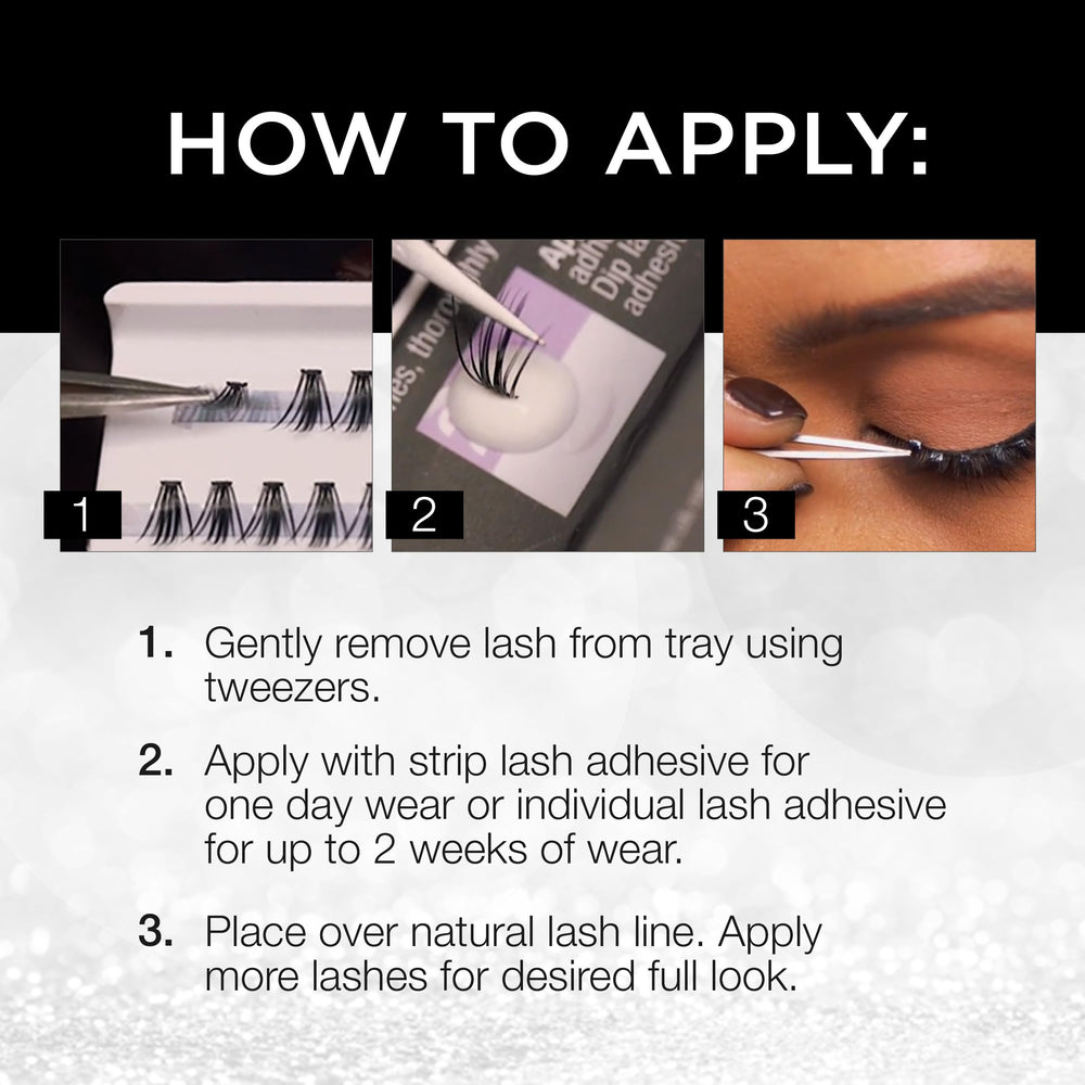 Ardell Faux Mink DIY Lash Clusters long length—great for dramatic lash impact.