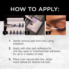 Ardell Faux Mink DIY Lash Clusters long length—great for dramatic lash impact.