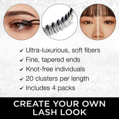 Ardell Faux Mink DIY Lash Clusters medium length—balanced density for everyday glamour.