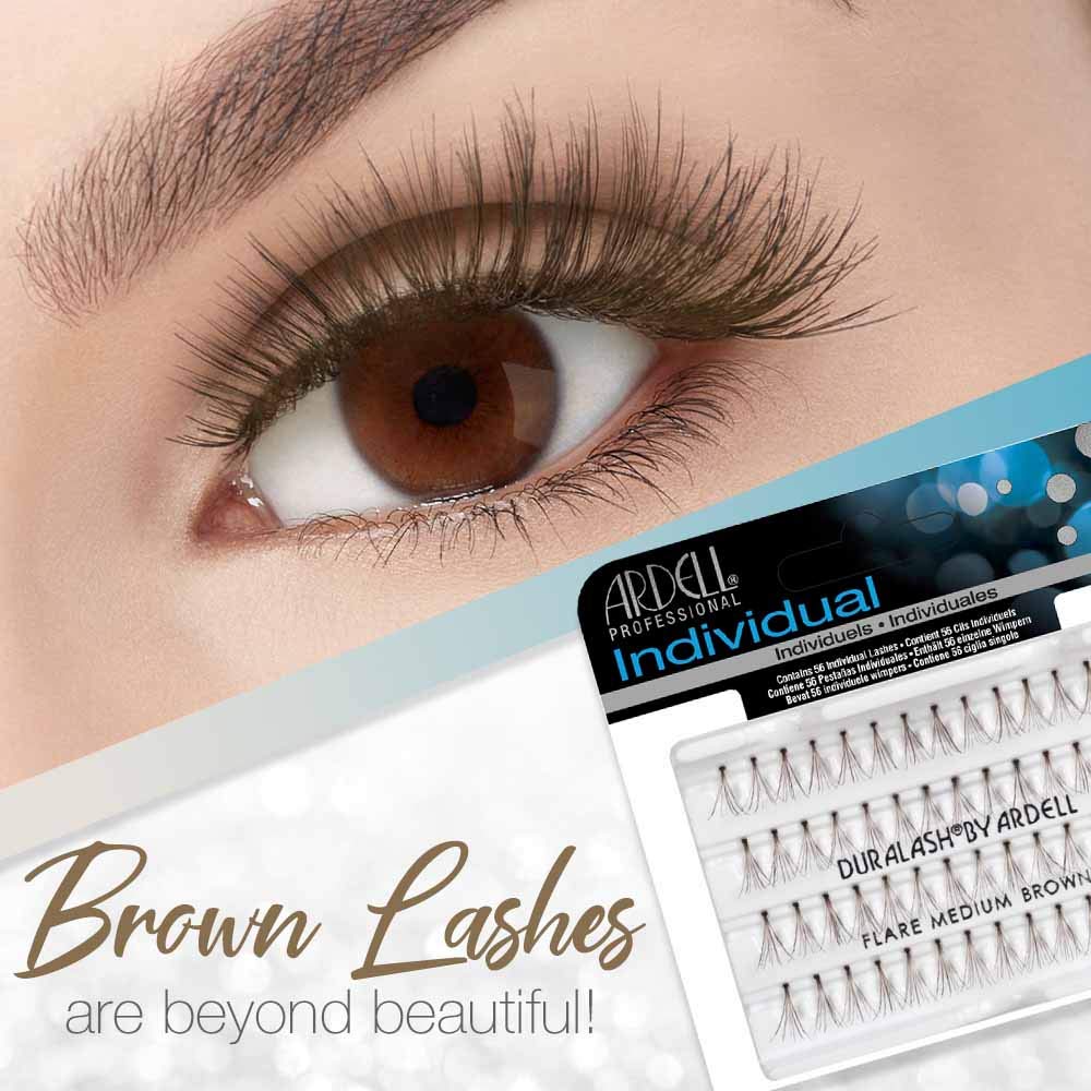 Ardell knot-free lash clusters closeup for natural blend.