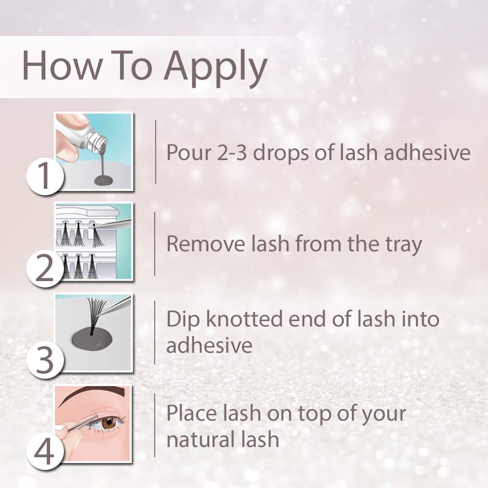 Ardell LashTite dark adhesive dries fast and waterproof for all-day confidence.