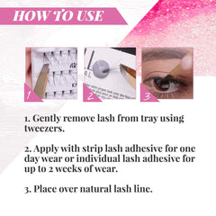 Ardell lashes application is simple, speeding up prep for busy mornings.