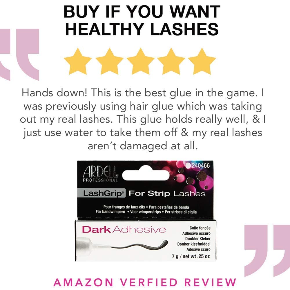 Travel-friendly Ardell LashGrip glue fits in purse for quick lash fixes